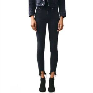 Agolde Women's High Rise Black Jeans